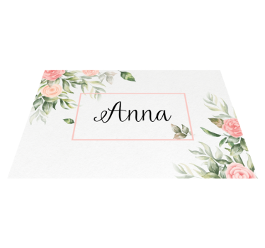 Mantel individual personalizable floral personalizable - TenVinilo