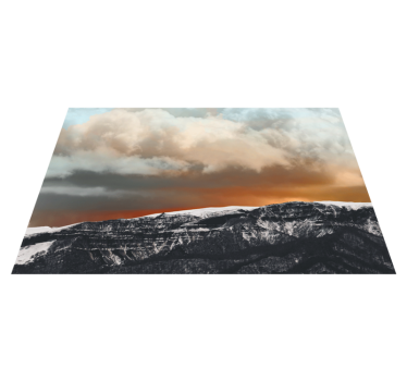 Mantel individual patrón atardecer en la montaña - TenVinilo