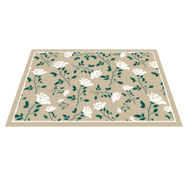Mantel individual patrón follaje floral - TenVinilo