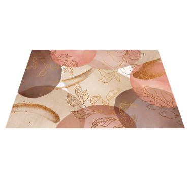 Mantel individual patrón motivos de hojas elegantes - TenVinilo