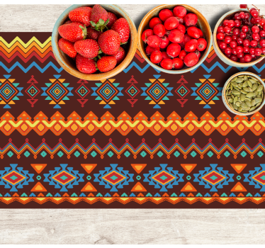 Mantel individual imitación Patrón tribal del triángulo africano - TenVinilo