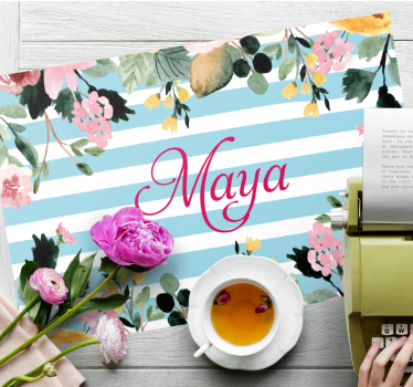 Mantel individual personalizable con nombre personalizado - TenVinilo