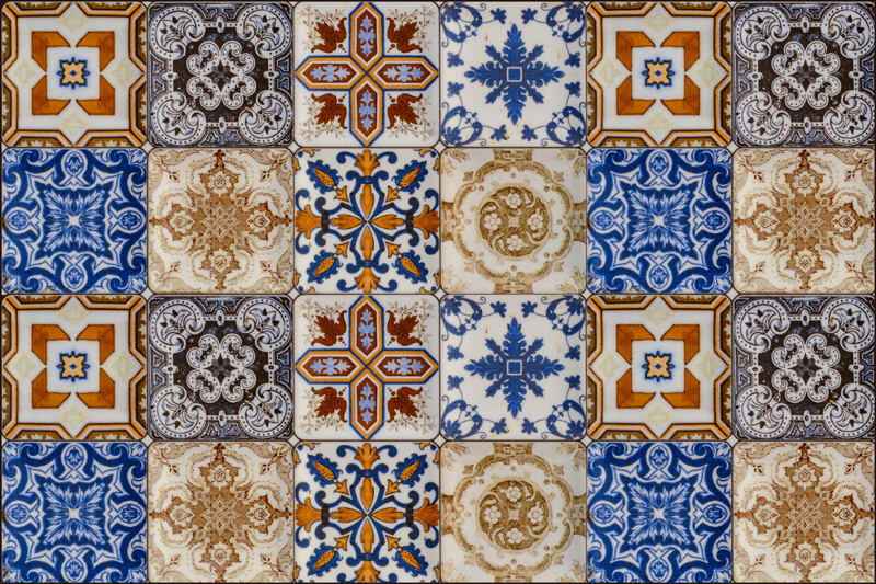 Mantel individual original hidráulica multicolor - TenVinilo