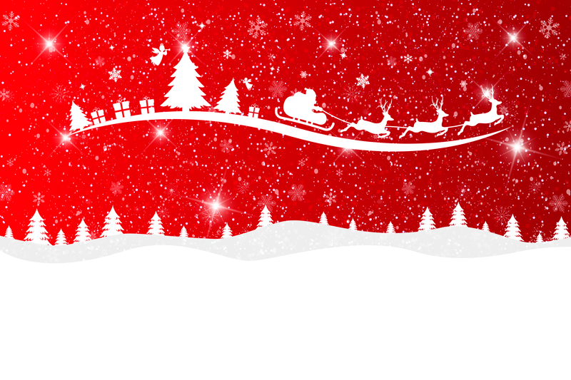 Mantel individual navidad Santa con trineo - TenVinilo