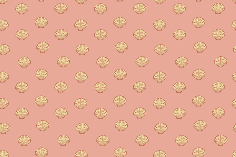 Mantel individual original con diseño de conchas - TenVinilo