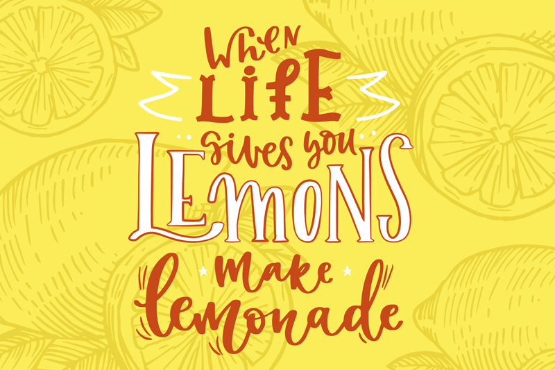 Mantel individual frases cuando la vida te dé limones - TenVinilo