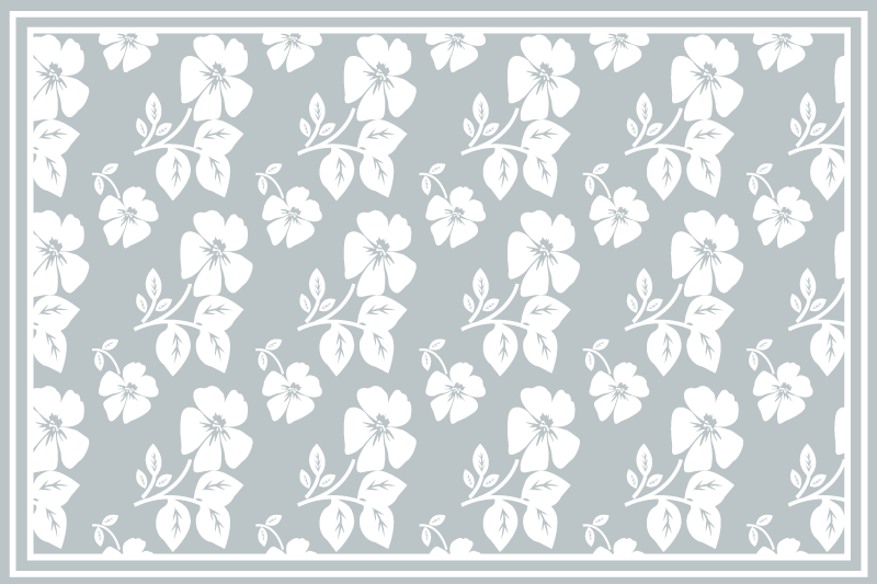 Mantel individual patrón base floral - TenVinilo