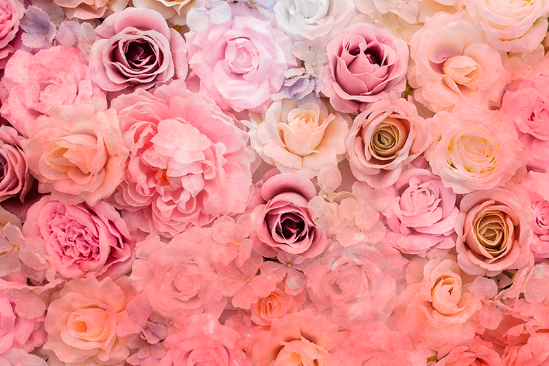 Mantel individual patrón flores de rosa - TenVinilo