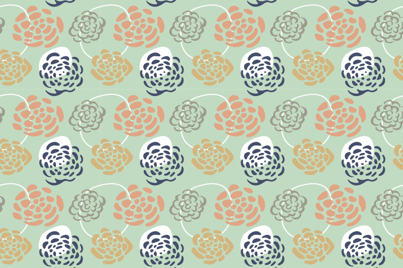 Mantel individual original estampado botánico - TenVinilo