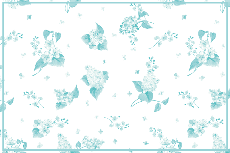 Mantel individual moderno superficie floral - TenVinilo