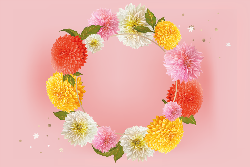 Mantel individual original acento floral circular - TenVinilo
