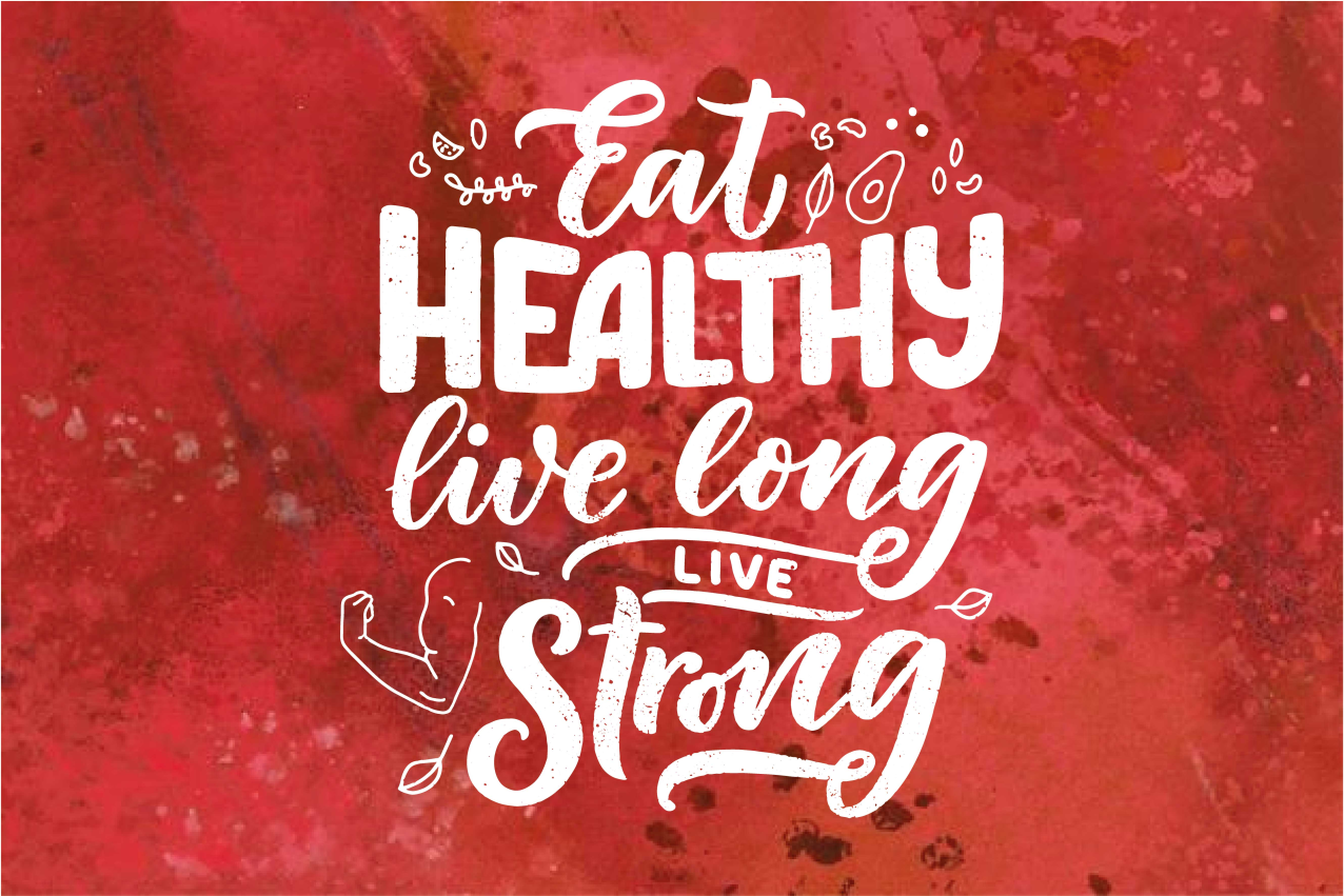 Mantel individual frases comer sano vivir fuerte - TenVinilo