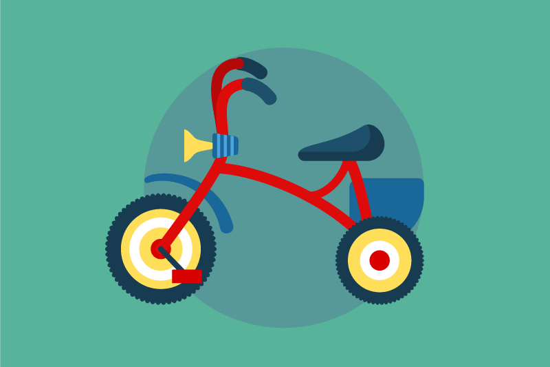 Mantel individual infantil triciclo con bocina - TenVinilo