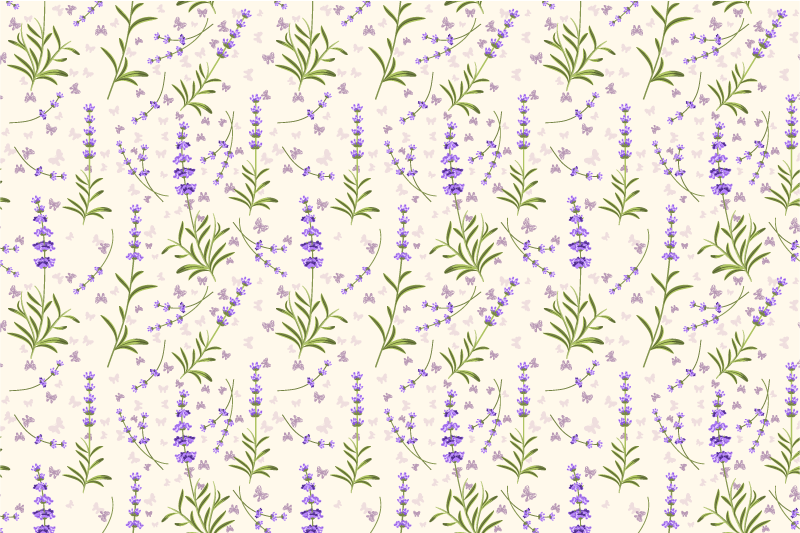 Mantel individual patrón floral lavanda - TenVinilo