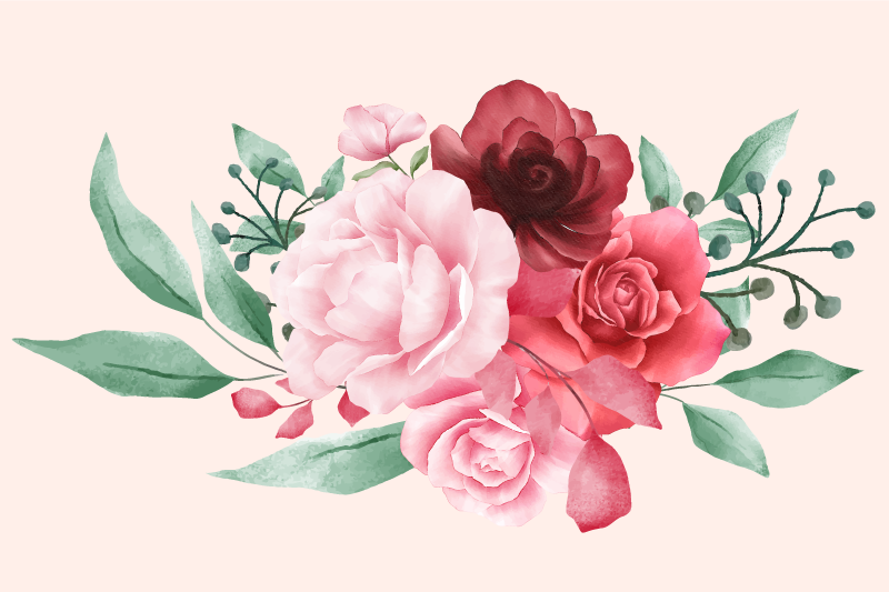 Mantel individual original arreglo floral - TenVinilo