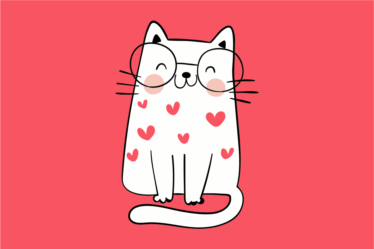 Mantel individual infantil personaje de gato adorable - TenVinilo