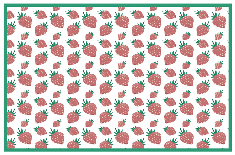 Mantel individual original con diseño de fresas - TenVinilo