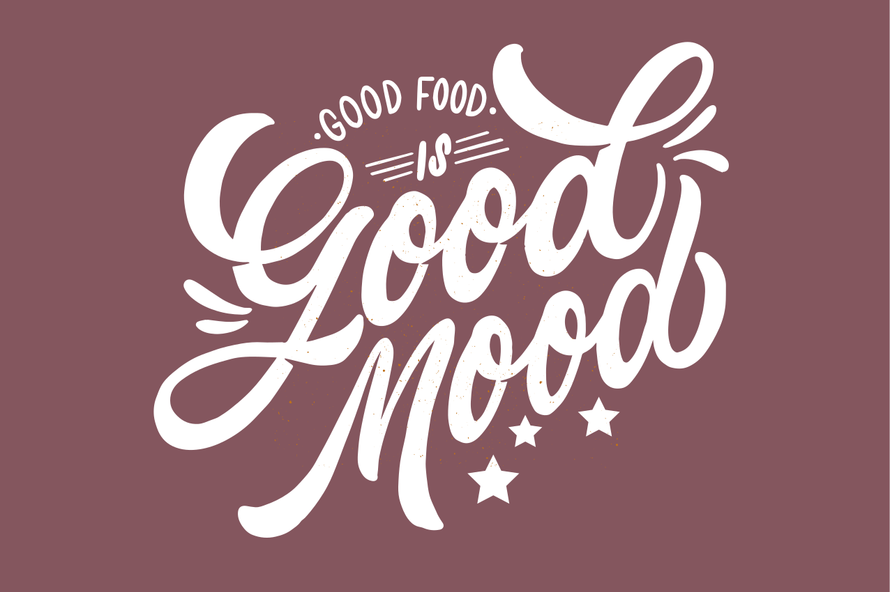Mantel individual frases buen ánimo gastronómico - TenVinilo
