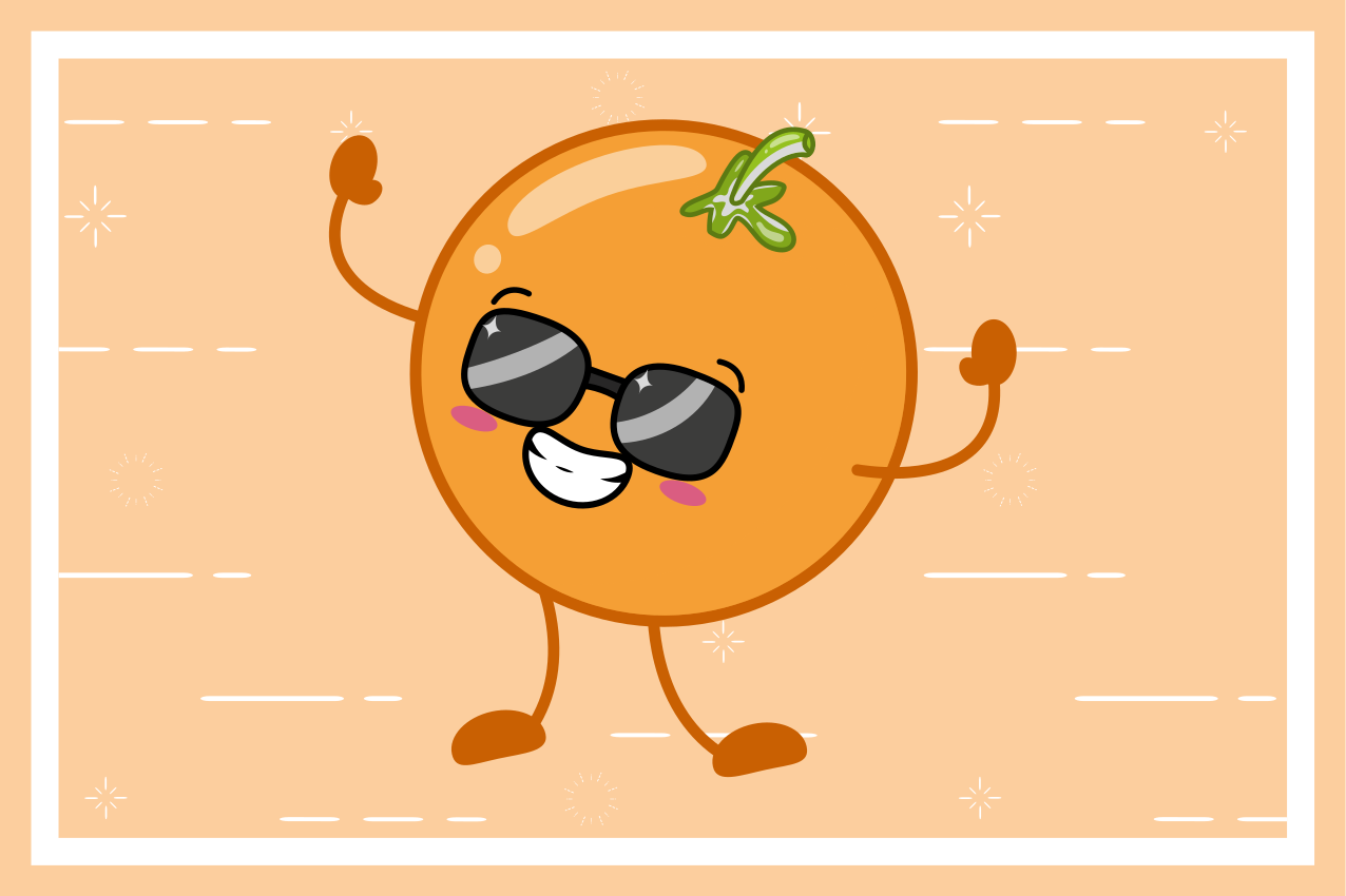 Mantel individual infantil personaje naranja feliz - TenVinilo