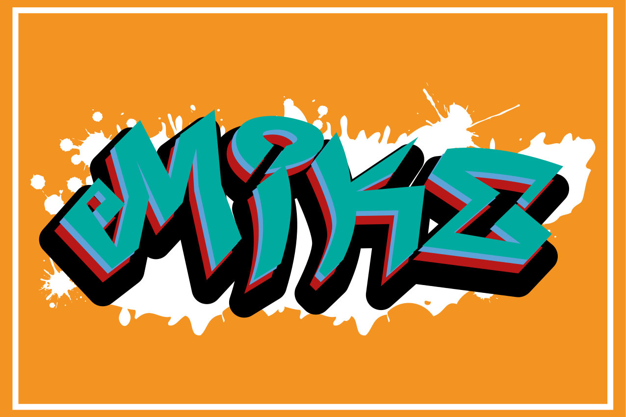 Mantel individual personalizable Graffiti rey estilo salvaje - TenVinilo