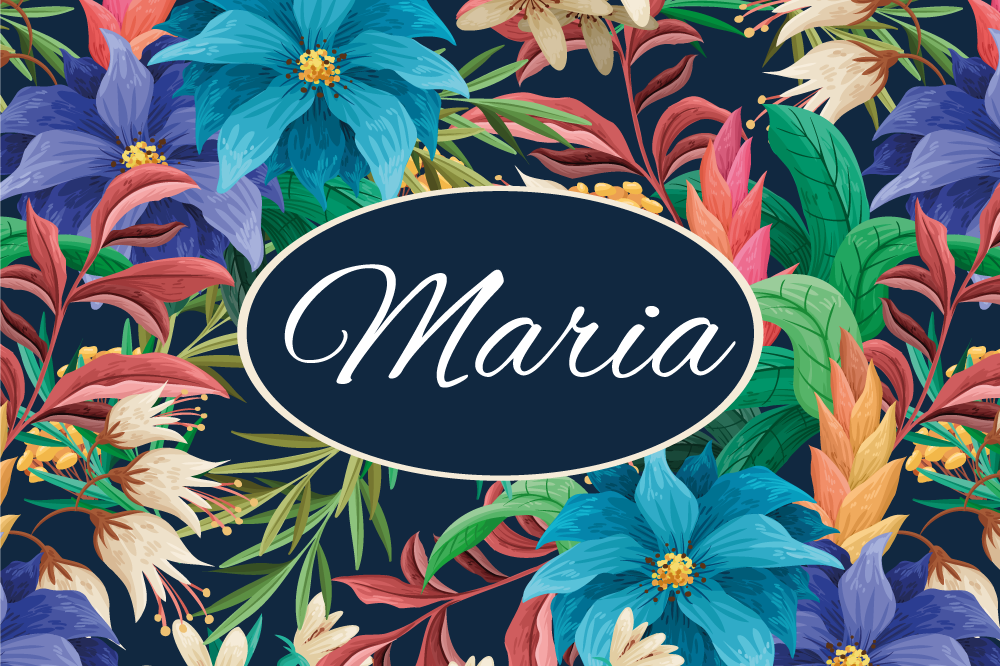 Mantel individual personalizable platter floral - TenVinilo