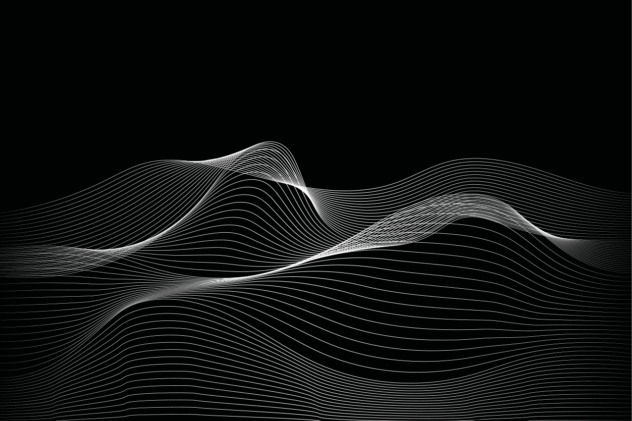 Mantel individual patrón líneas onduladas - TenVinilo