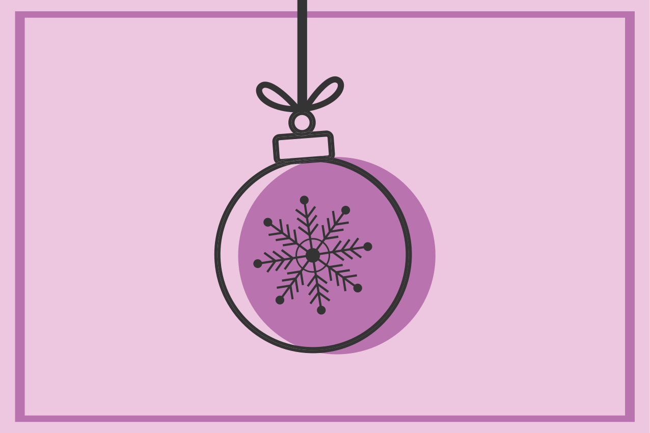 Mantel individual navideño ilustración copo de nieve - TenVinilo