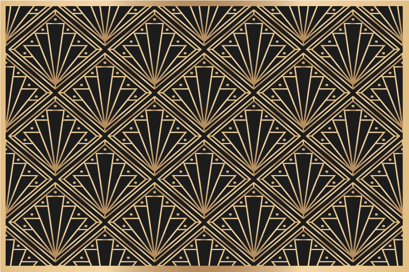 Mantel individual patrón art deco - TenVinilo