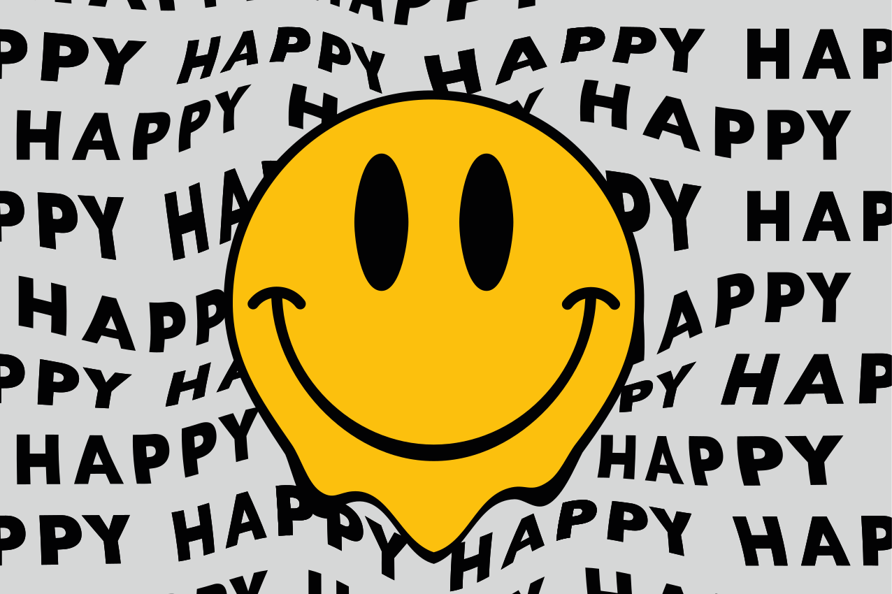 Mantel individual frases cara sonriente feliz - TenVinilo