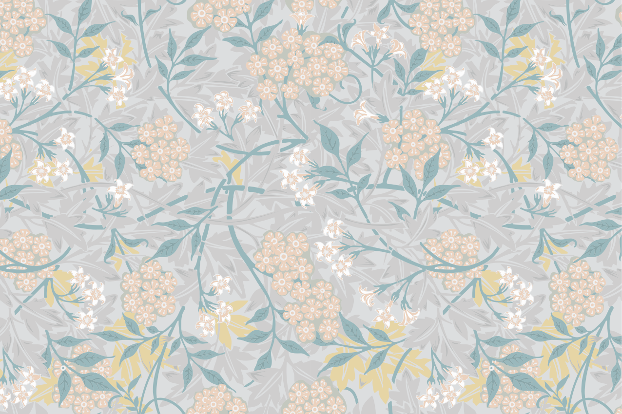 Mantel individual patrón textura inspirada en flores - TenVinilo