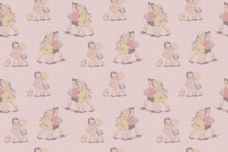 Mantel individual infantil ilustraciones infantiles vintage - TenVinilo