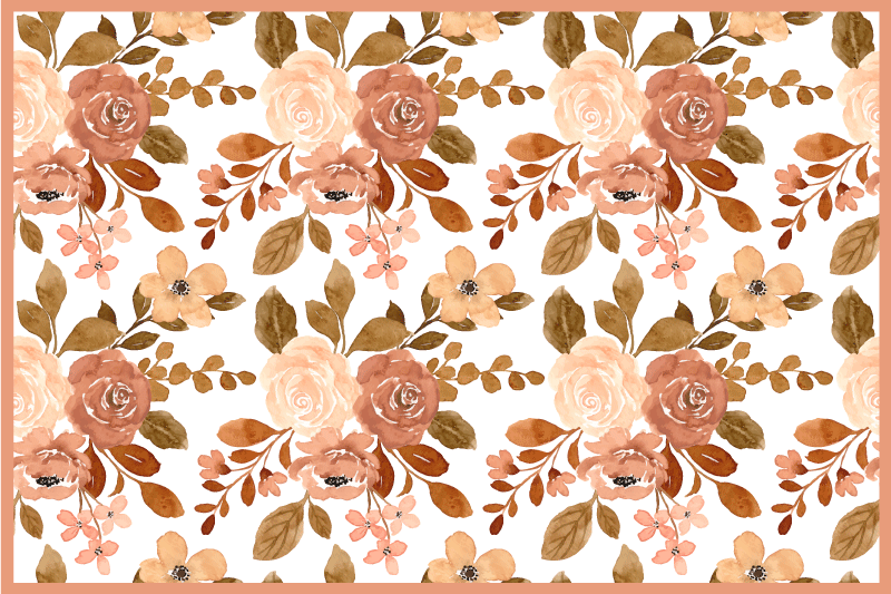 Mantel individual original con diseño floral - TenVinilo