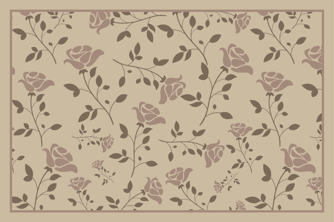 Mantel individual patrón botánico floral - TenVinilo