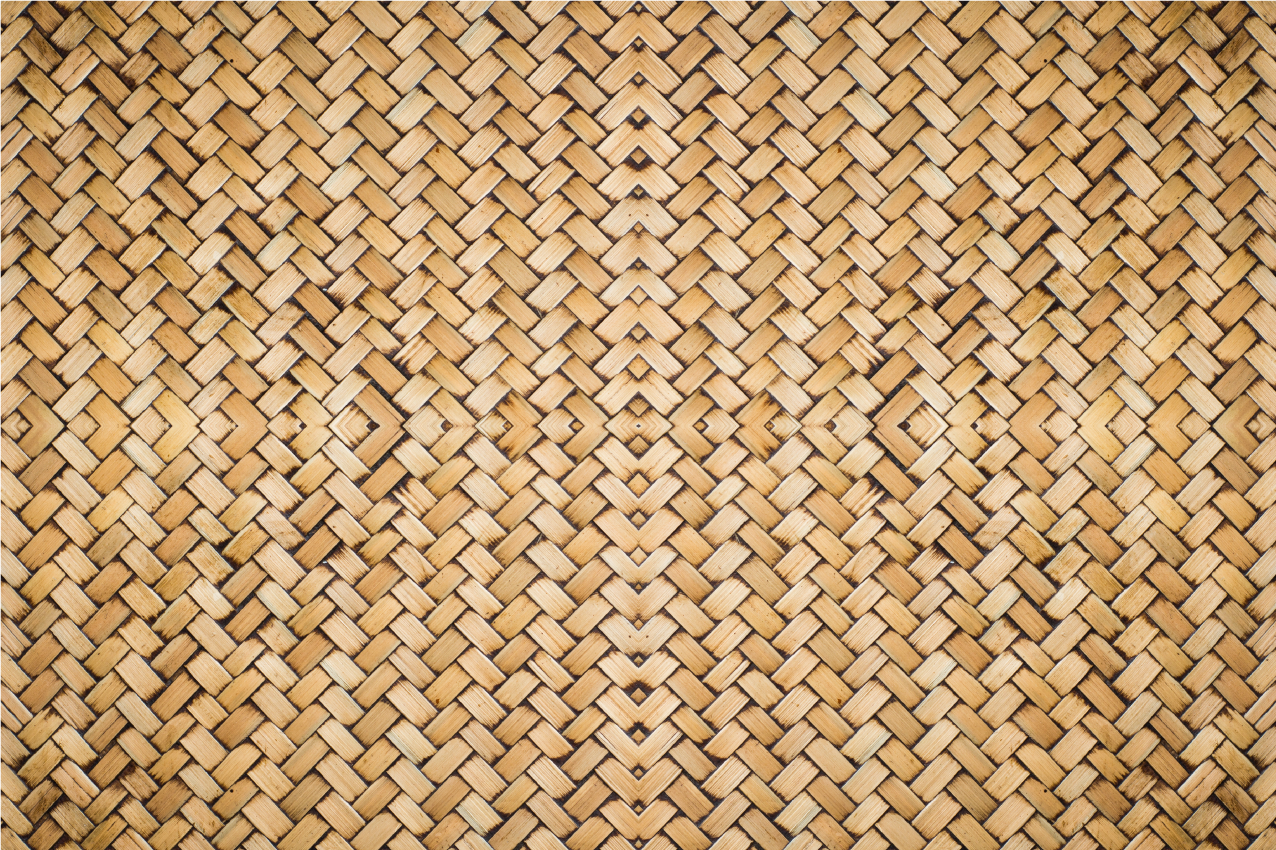 Mantel individual patrón Efecto de tejido de bambú - TenVinilo