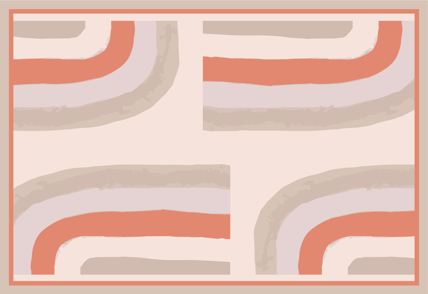 Mantel individual original Resumen de curvas de arco iris rosa - TenVinilo