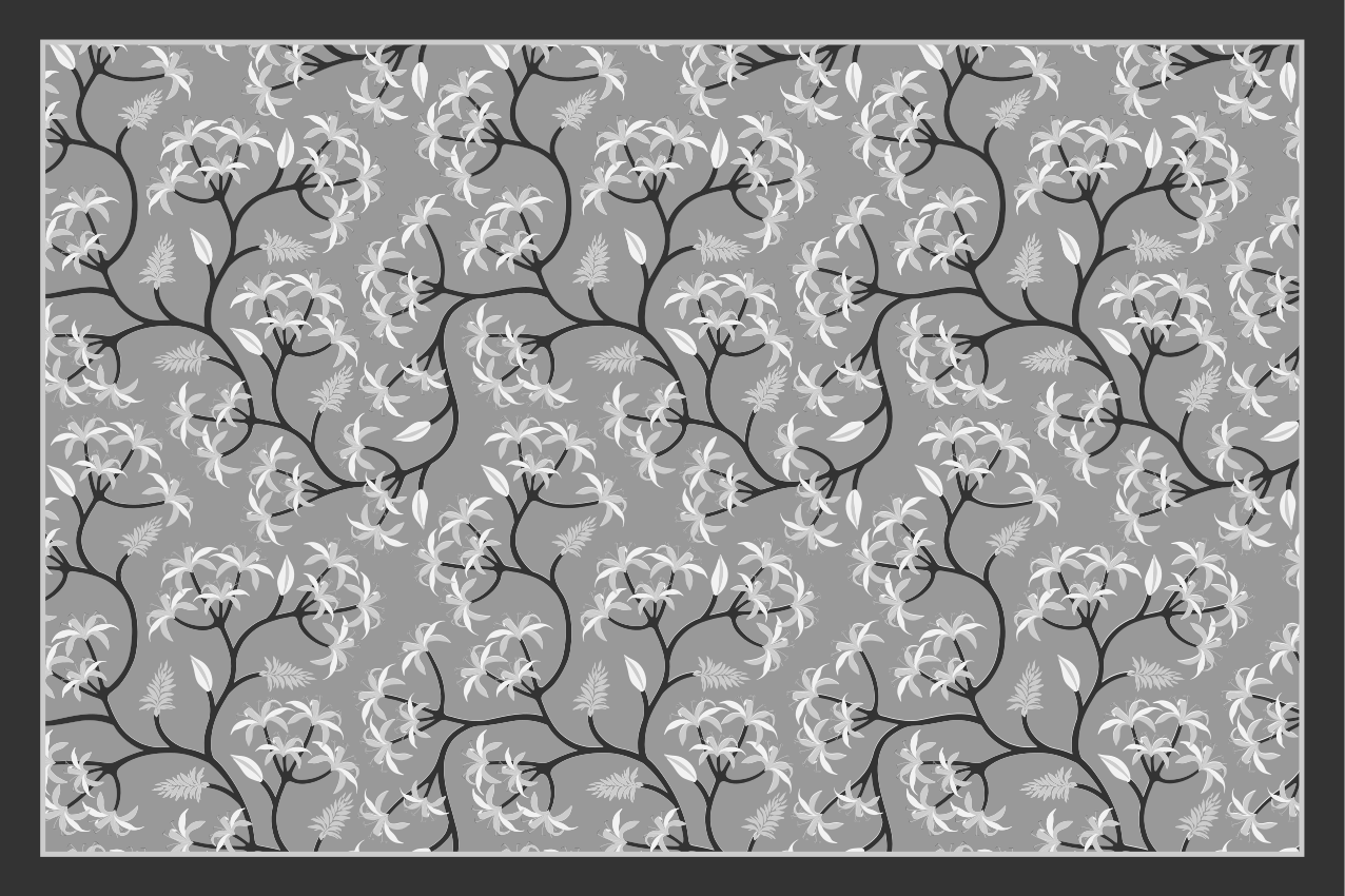 Mantel individual navideño patrón de ramas florales - TenVinilo