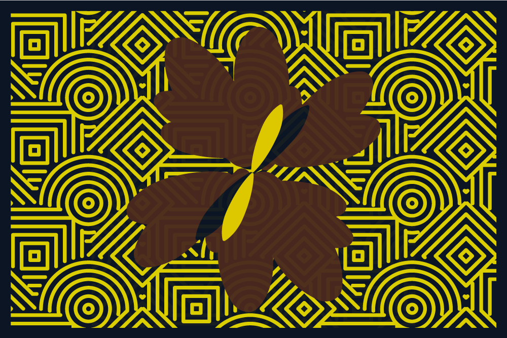 Mantel individual patrón flor geométrica abstracta - TenVinilo