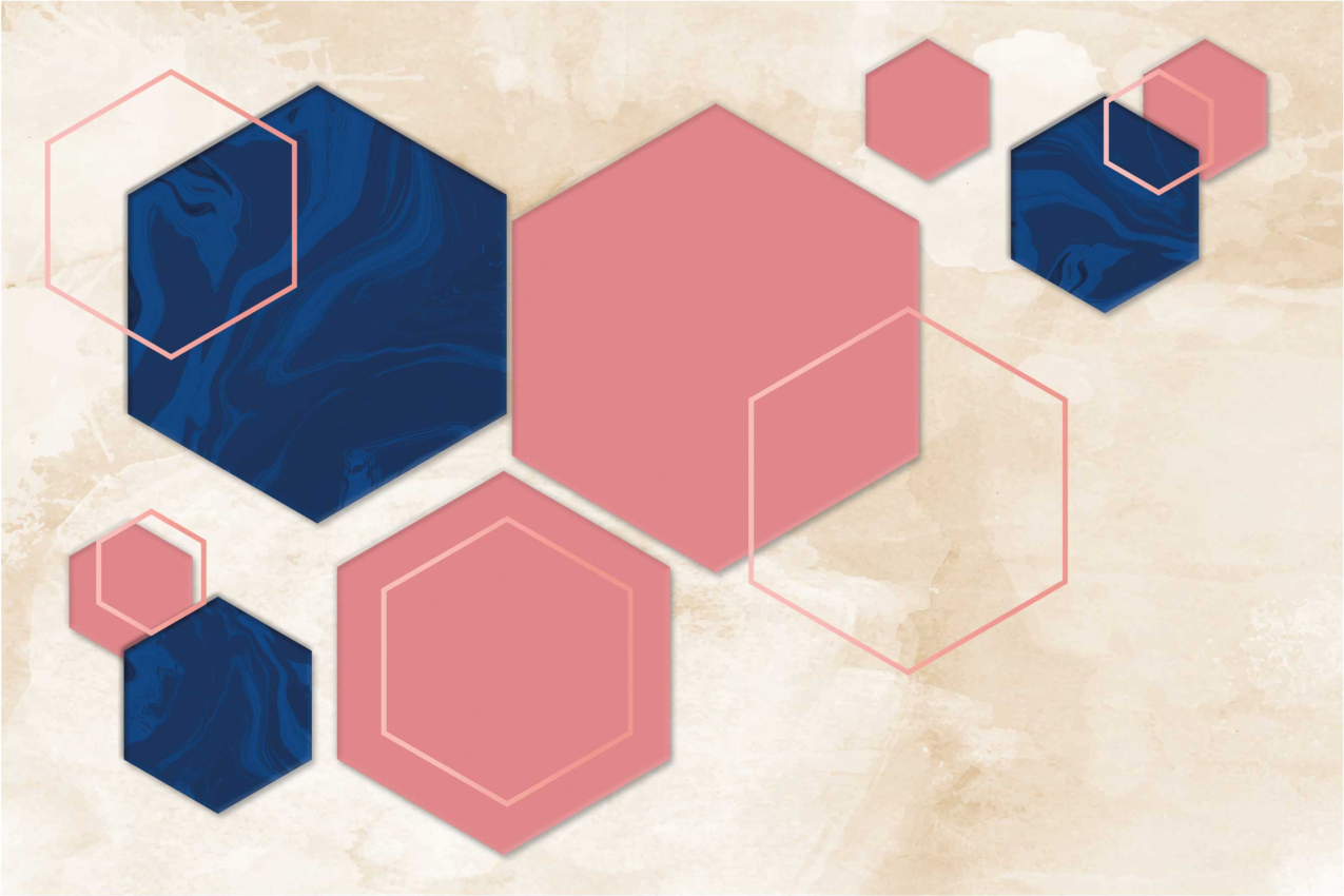 Mantel individual moderno patrones en forma hexagonal - TenVinilo