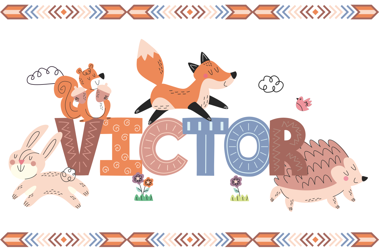 Mantel individual infantil encuentro de amigos animales - TenVinilo