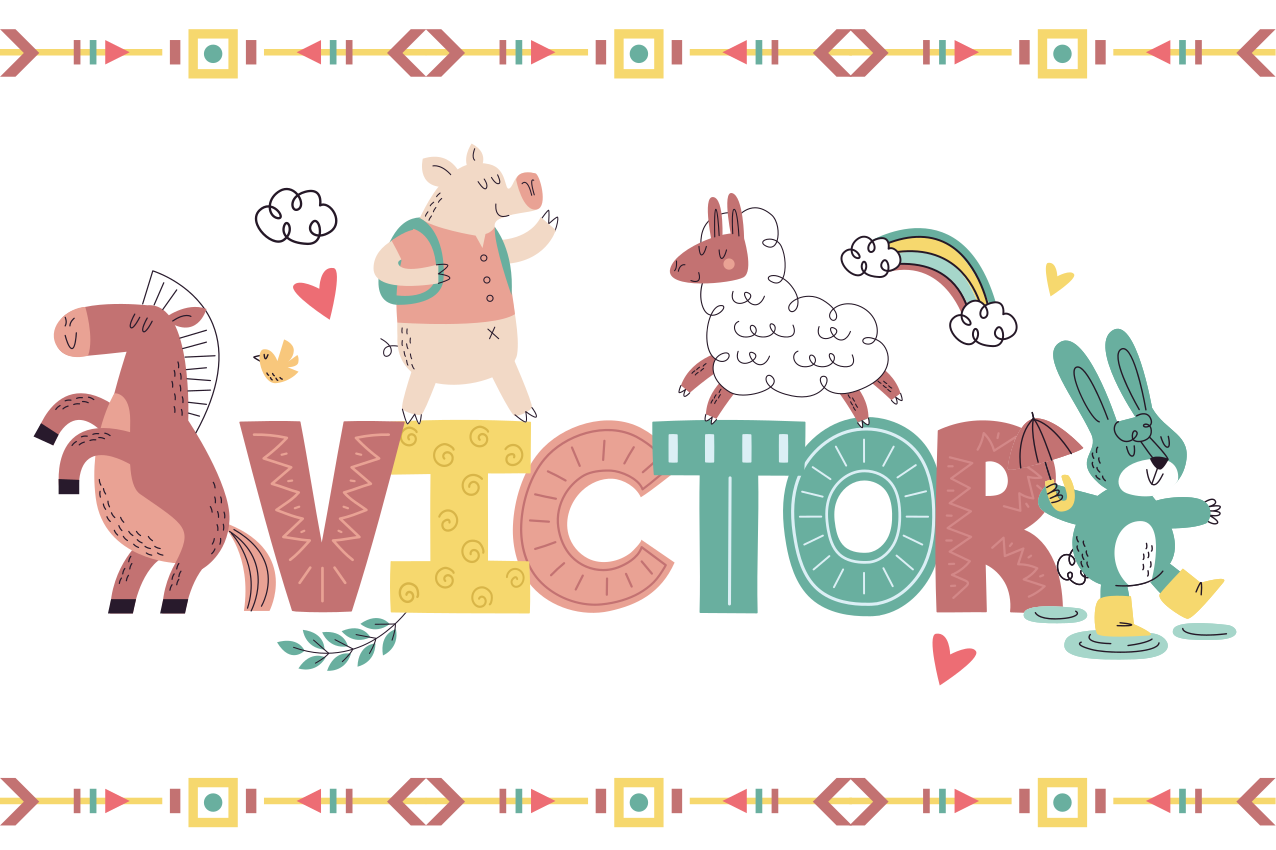 Mantel individual infantil personajes animales amigables - TenVinilo