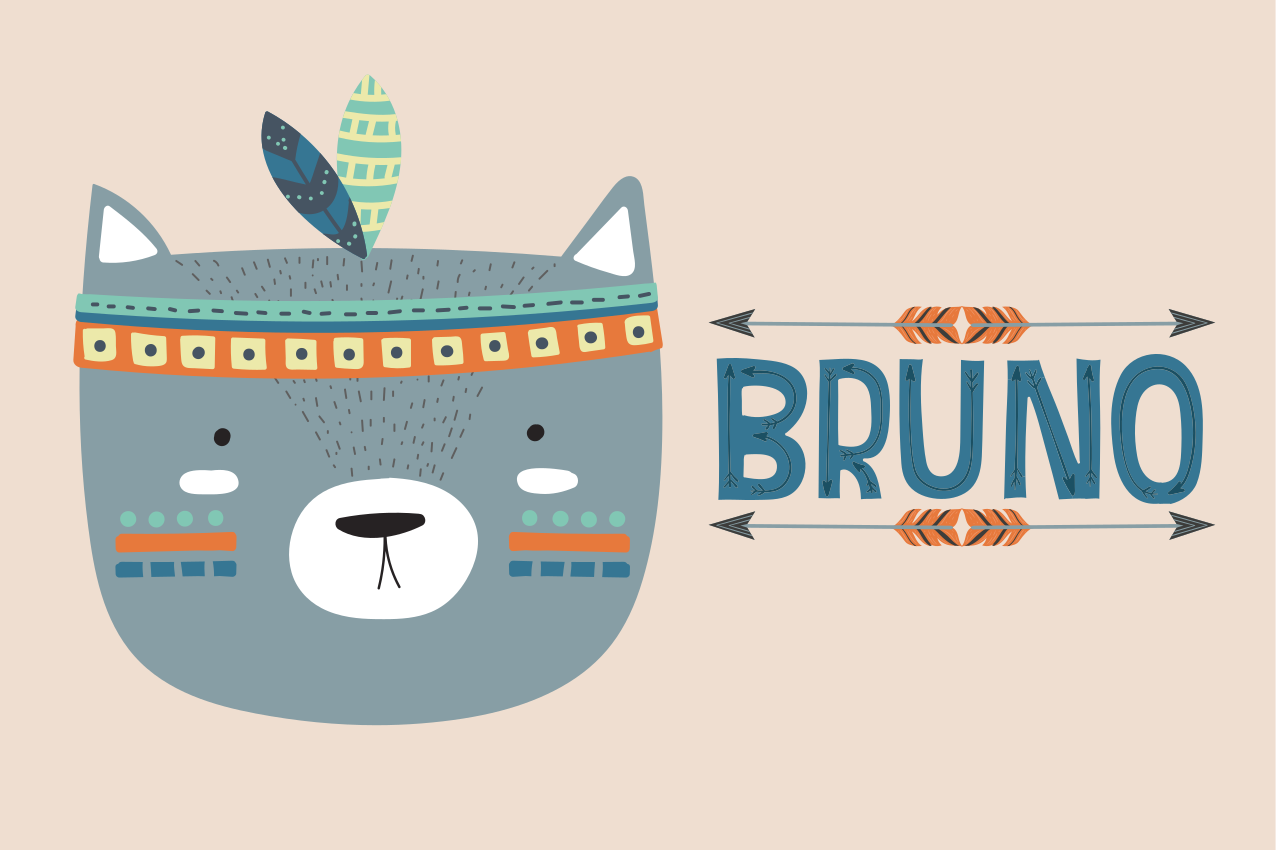 Mantel individual infantil ilustración de animales adorables - TenVinilo