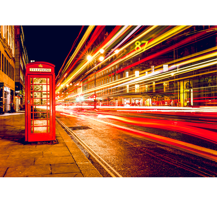 Mural de Londres noche icónica de londres - TenVinilo
