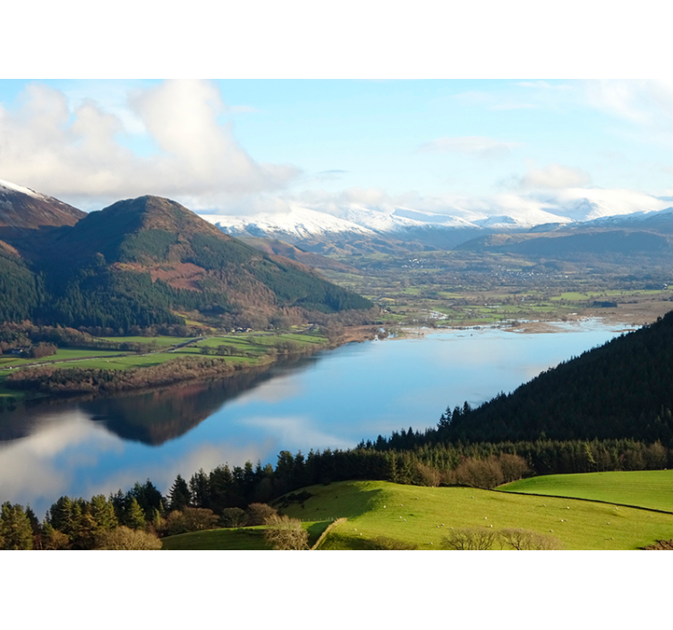 Fotomural lago inglés con vistas - TenVinilo