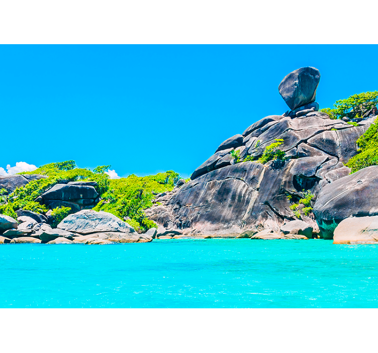 Mural de paisajes vista del paisaje marino tropical - TenVinilo