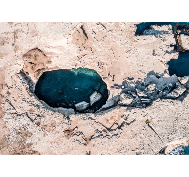 Mural de naturaleza piscina oceánica rocosa - TenVinilo