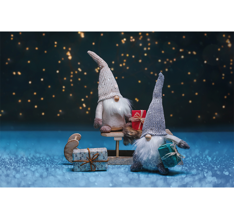 Mural para salón Elfos en la nieve - TenVinilo