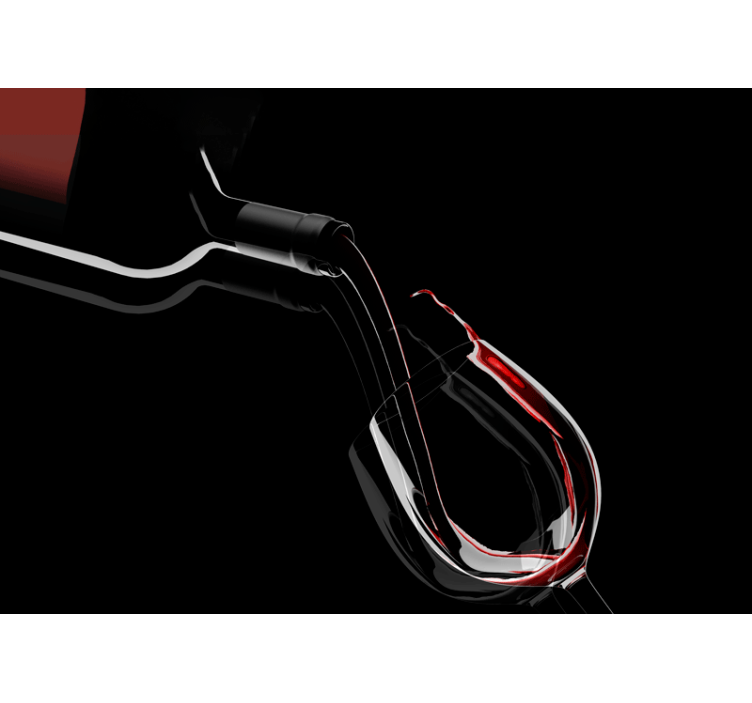 Mural de música elegancia al servir vino - TenVinilo