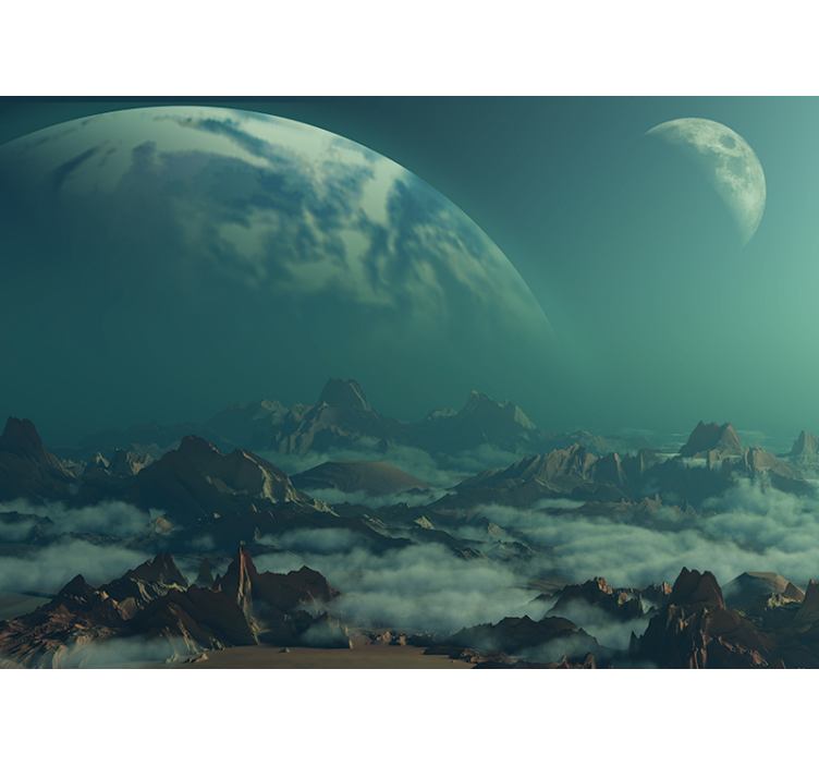 Fotomural 3D Ciencia ficción espacial - TenVinilo