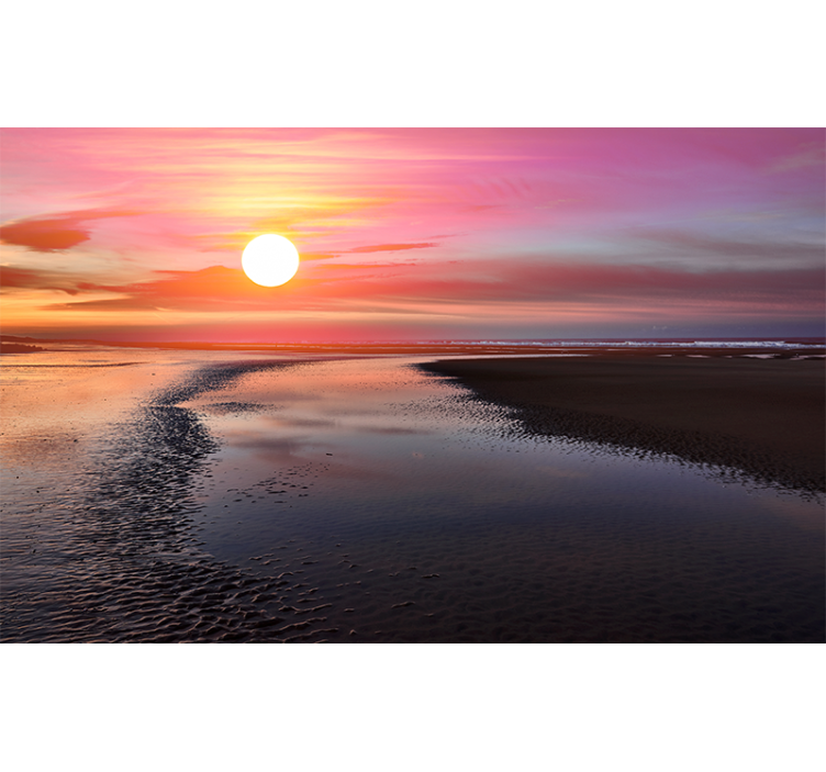 Fotomural mar Puesta de sol junto al mar polaco - TenVinilo