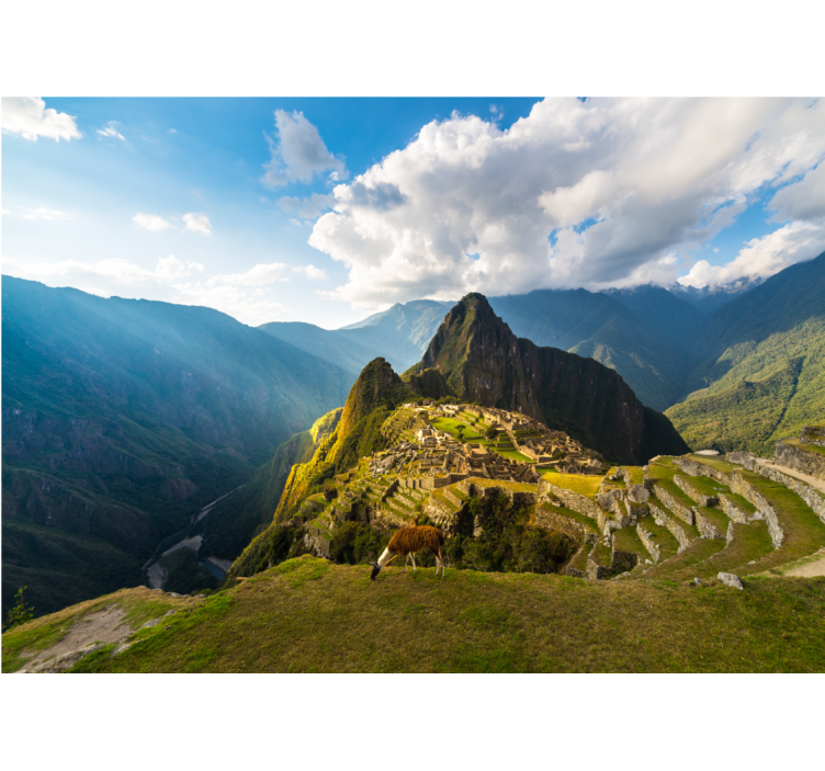 Mural de paisajes machu picchu panorama - TenVinilo